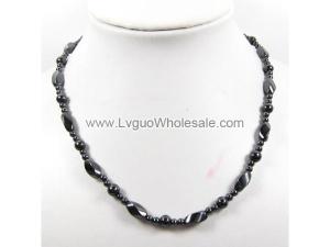 Mens Magnetic Hematite 6x12mm Twist Beads Strands Necklace